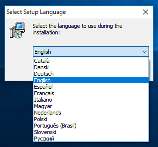 Select Setup Language