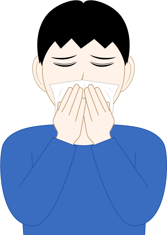 鼻づまりの男の子のフリー素材2