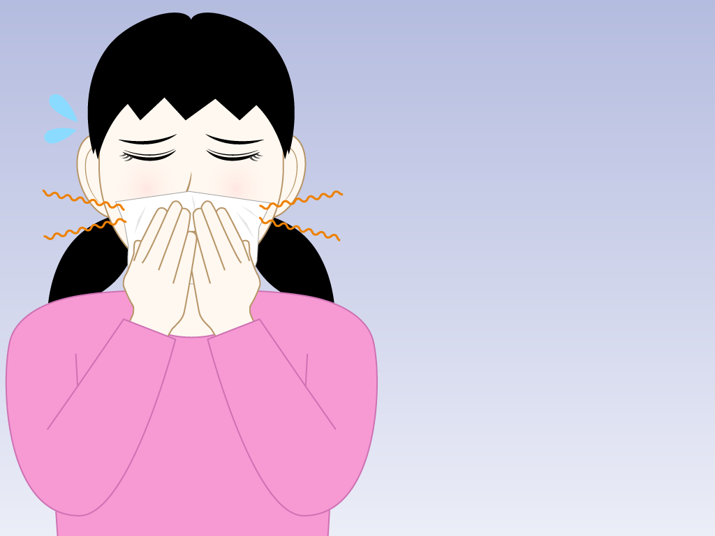 鼻づまりの女の子のフリー素材6