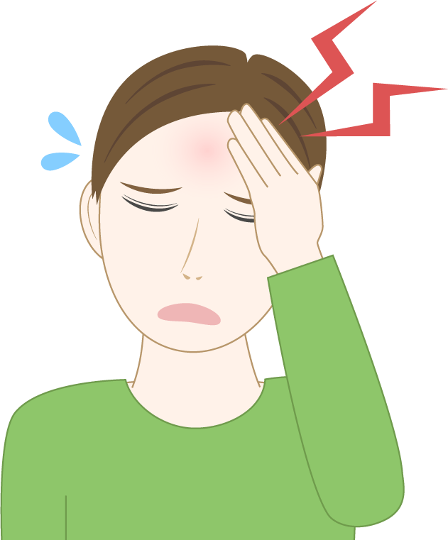 頭が痛い男性のフリー素材1