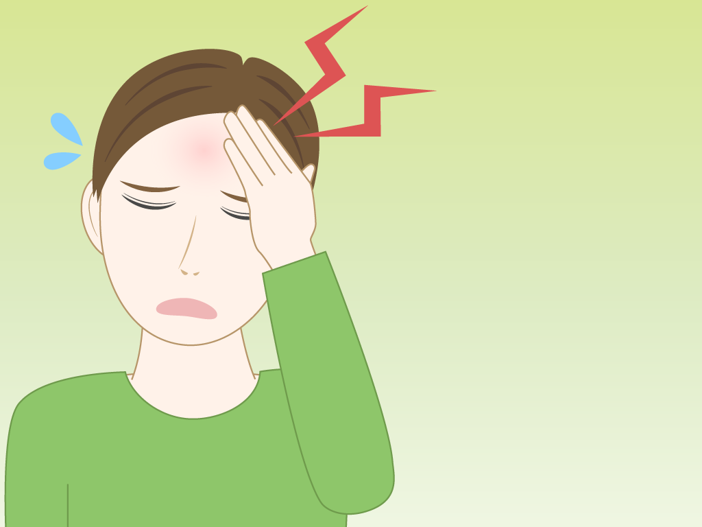 頭が痛い男性のフリー素材4