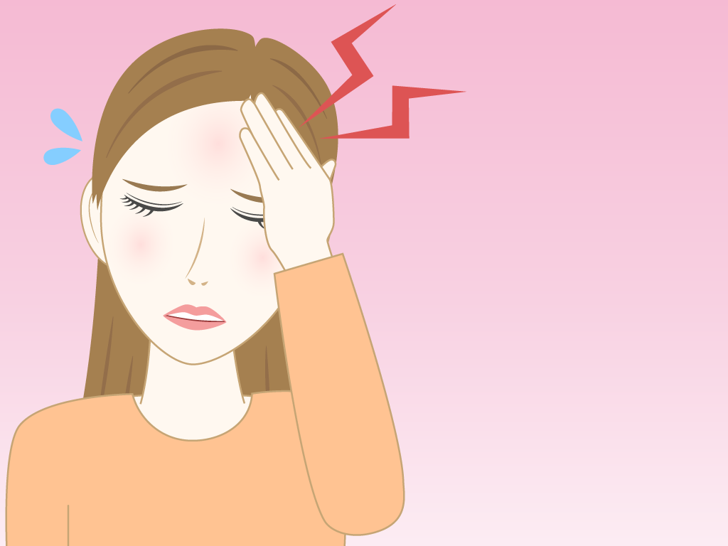 頭が痛い女性のフリー素材8
