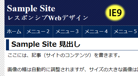 Internet Explorer 9 の画面