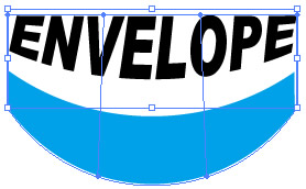Illustrator CS5 のワープスタイル「下弦」