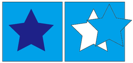 Illustrator CS5 の背面のオブジェクトを分割