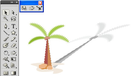 シアーツールで作成したオブジェクトの影