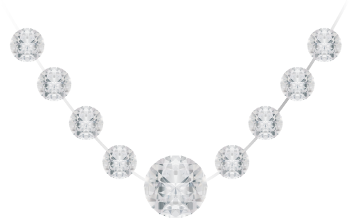 ダイヤモンドネックレスの無料イラスト