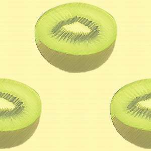 キウイ（イラスト風）の無料背景画像