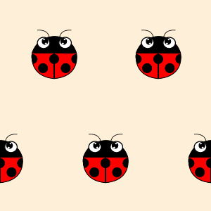 テントウムシ（赤色）の無料背景画像