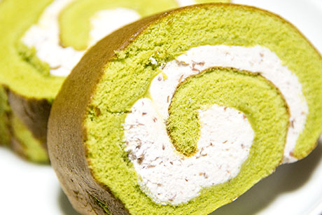 抹茶ロールケーキのフリー写真素材4