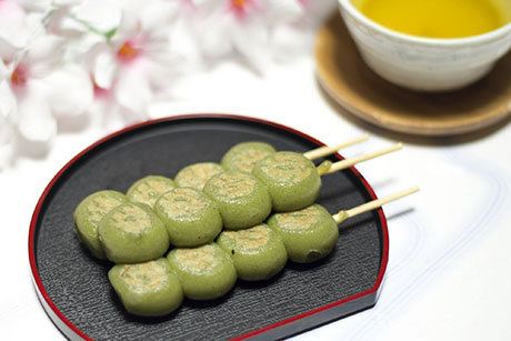 抹茶団子のフリー写真素材1