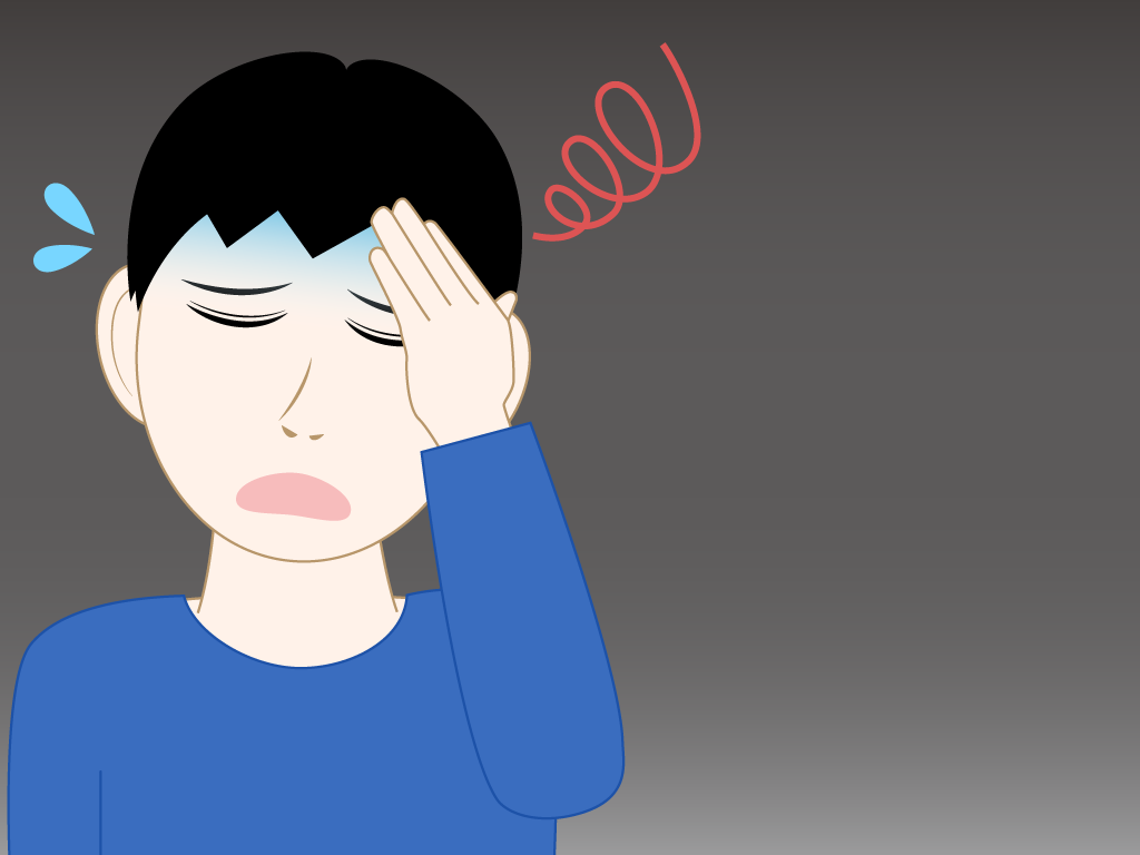 目眩がする男の子のフリー素材10