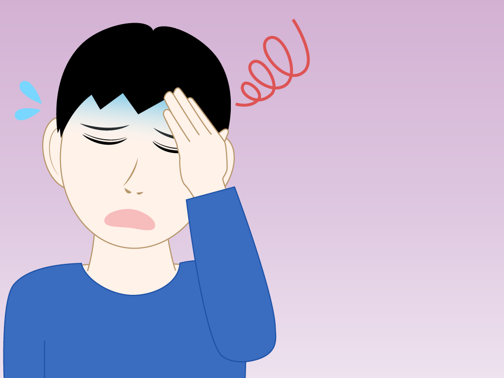 目眩がする男の子のフリー素材7