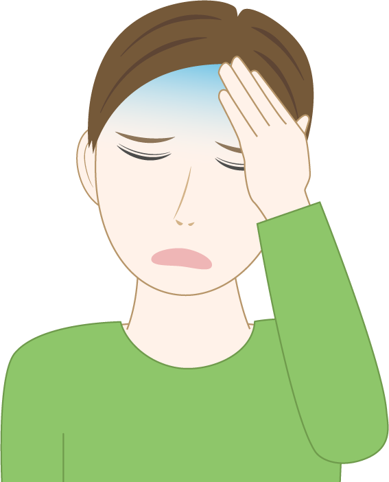 目眩がする男性のフリー素材2