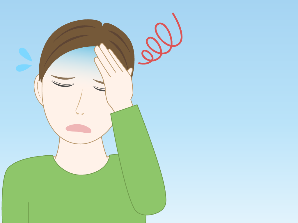 目眩がする男性のフリー素材5