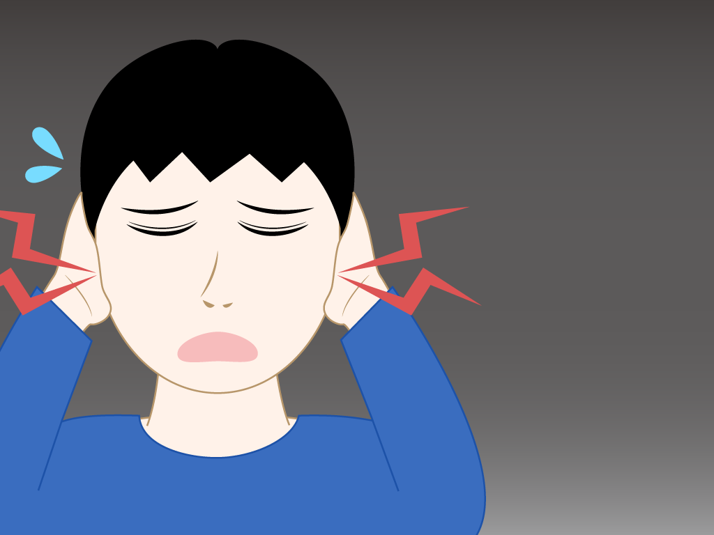 耳鳴りがする男の子のフリー素材10