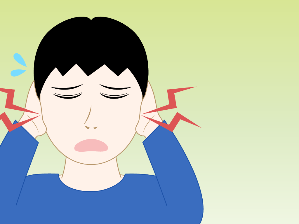 耳鳴りがする男の子のフリー素材4