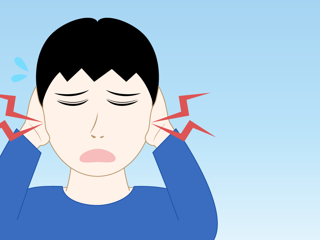 耳鳴りがする男の子のフリー素材5