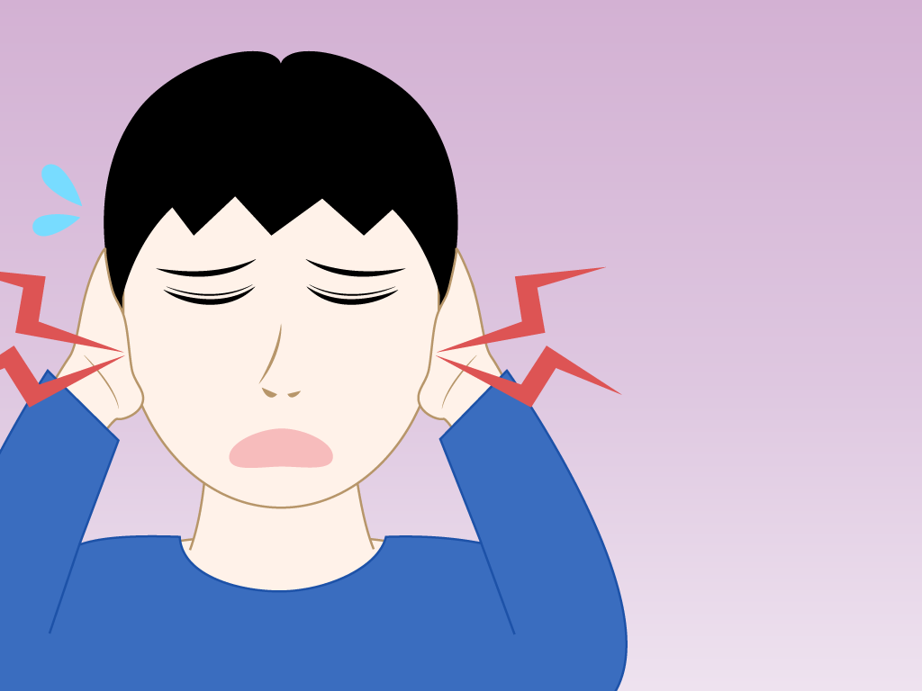 耳鳴りがする男の子のフリー素材7