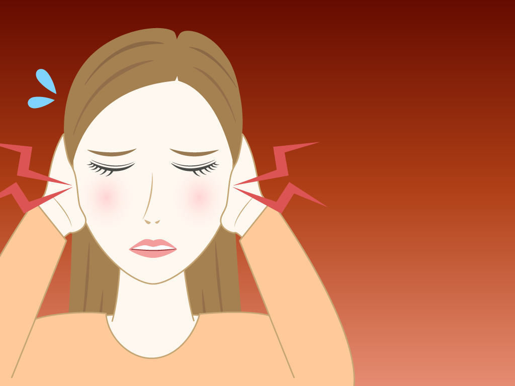 耳鳴りがする女性のフリー素材9