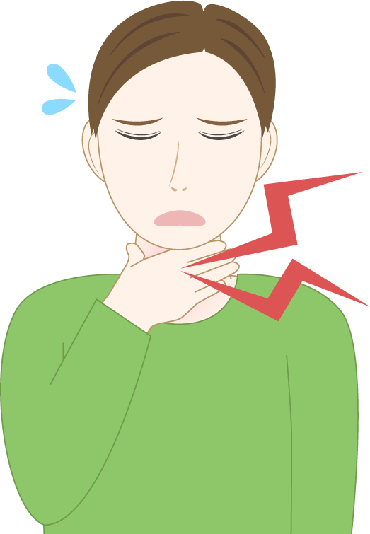 喉が痛い男性のフリー素材1