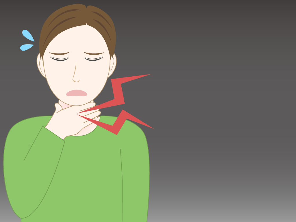 喉が痛い男性のフリー素材10