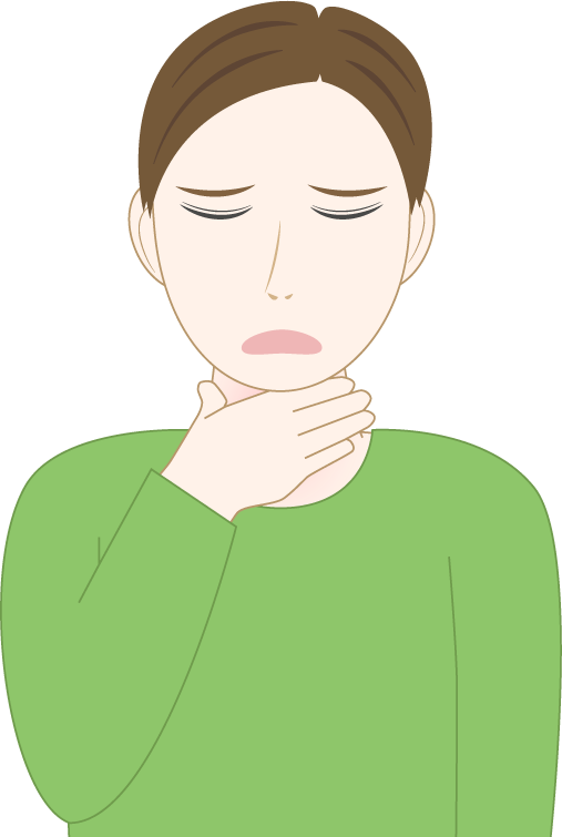喉が痛い男性のフリー素材2