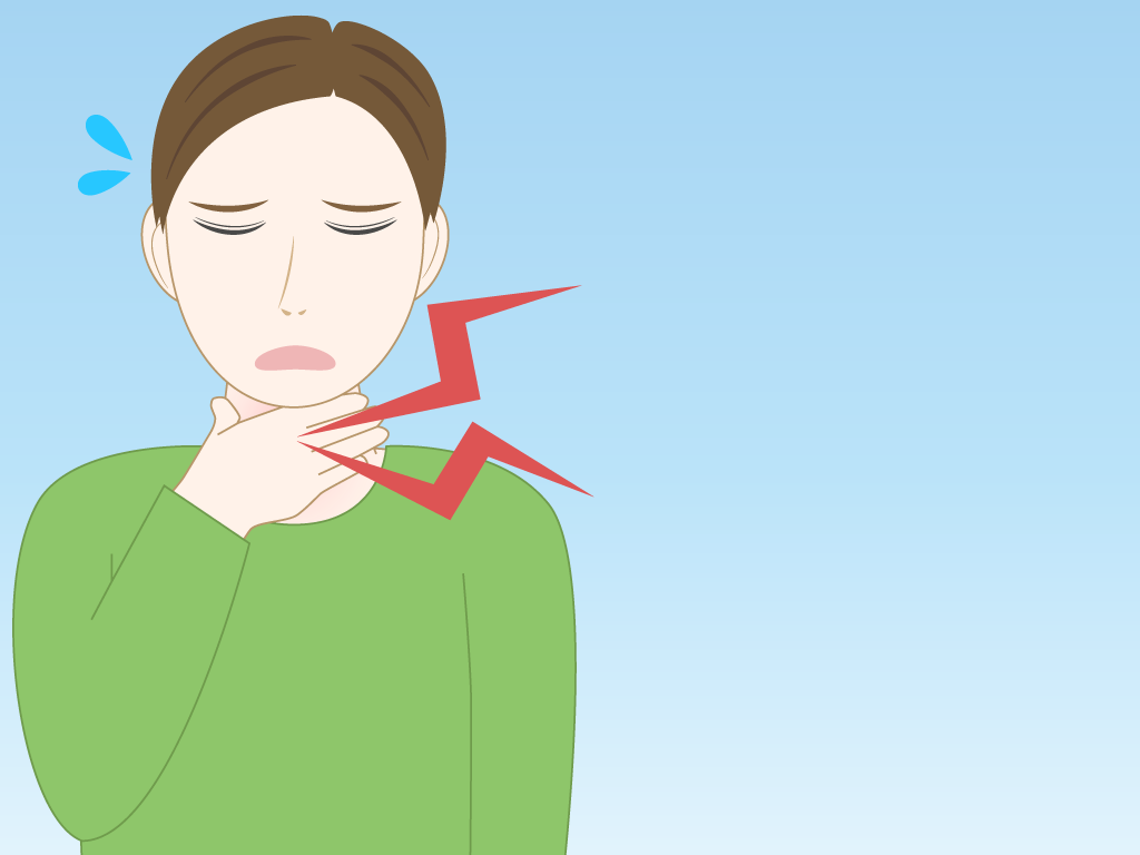 喉が痛い男性のフリー素材5
