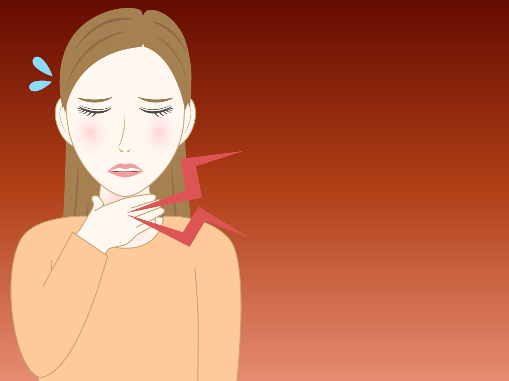 喉が痛い女性のフリー素材9