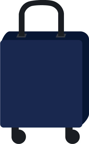 キャリーバッグの無料イラスト