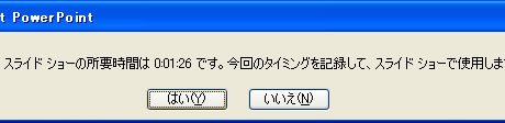 リハーサルのタイミングを記録