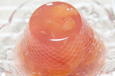 レッドグレープフルーツゼリーのフリー写真素材3