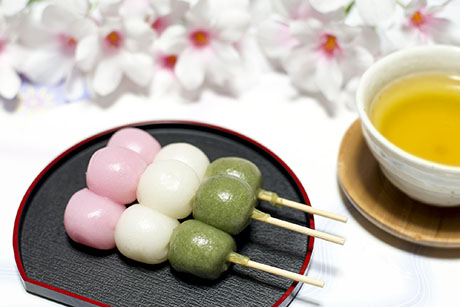 三色団子のフリー写真素材1