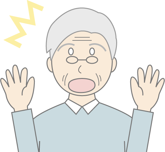 高齢男性（私服）のシンプルな人物イラスト10