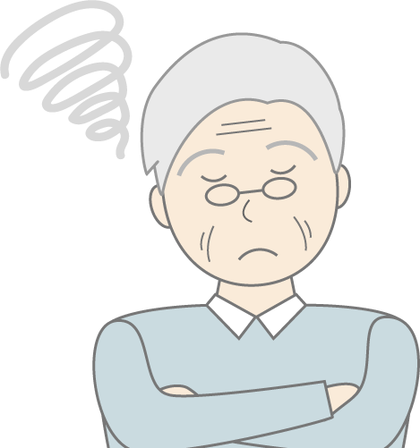 高齢男性（私服）のシンプルな人物イラスト11