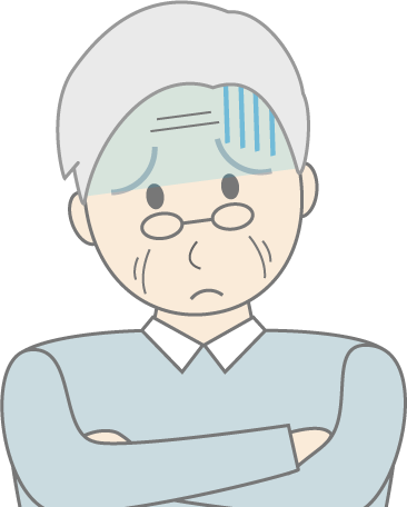 高齢男性（私服）のシンプルな人物イラスト12