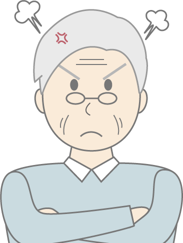 高齢男性（私服）のシンプルな人物イラスト13