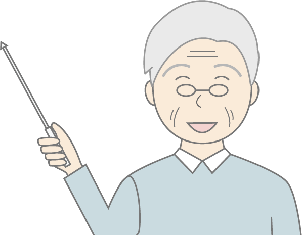 高齢男性（私服）のシンプルな人物イラスト14