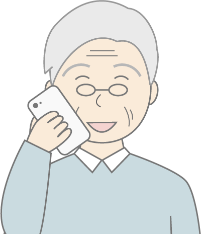 高齢男性（私服）のシンプルな人物イラスト4