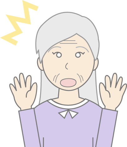 高齢女性(私服)のシンプルな人物イラスト10