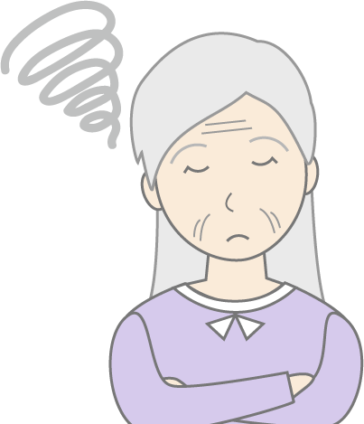 高齢女性(私服)のシンプルな人物イラスト11