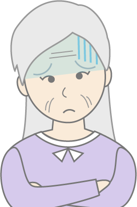 高齢女性(私服)のシンプルな人物イラスト12