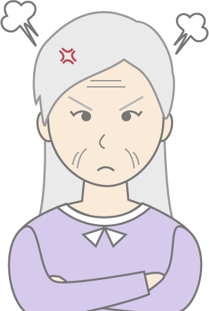 高齢女性(私服)のシンプルな人物イラスト13