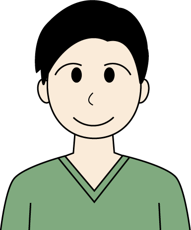 若い男性(私服)のシンプルな人物イラスト1