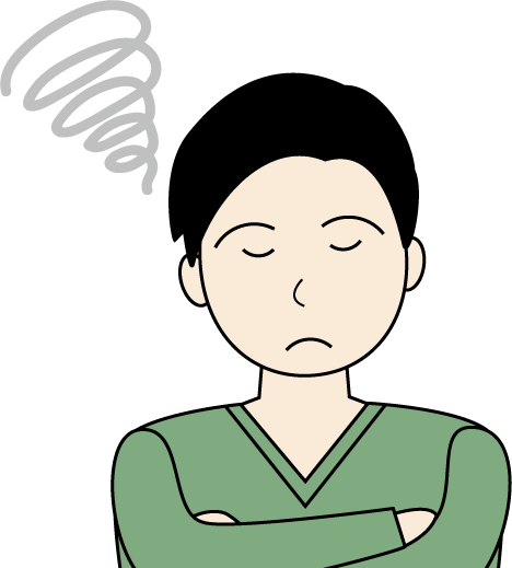 若い男性(私服)のシンプルな人物イラスト11