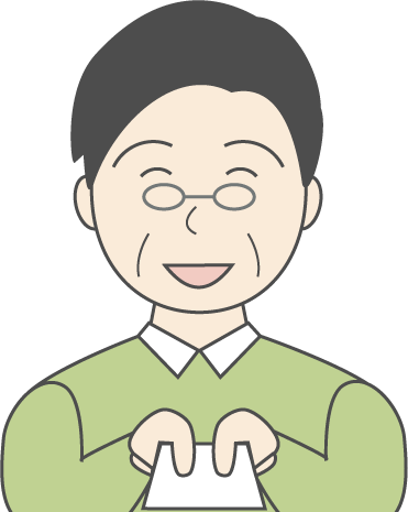 中年男性(私服)のシンプルな人物イラスト15