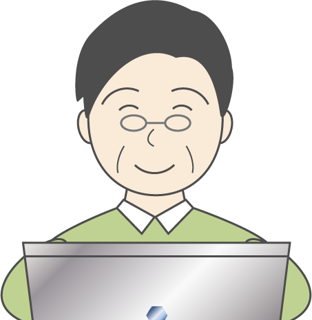 中年男性(私服)のシンプルな人物イラスト16