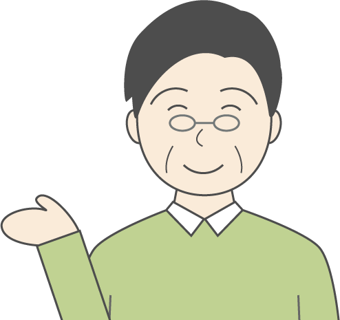 中年男性(私服)のシンプルな人物イラスト2