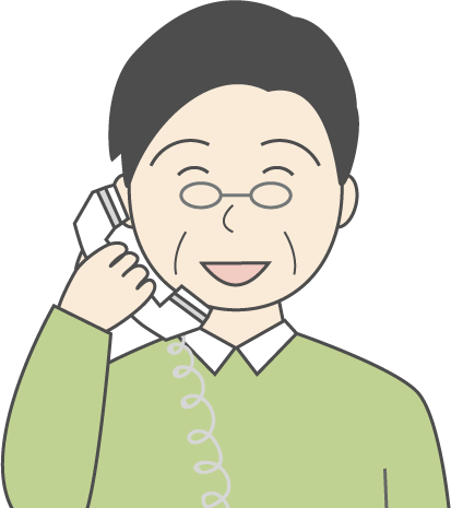 中年男性(私服)のシンプルな人物イラスト3