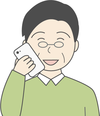 中年男性(私服)のシンプルな人物イラスト4